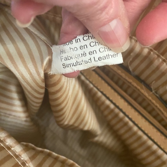 Faux ostrich blue tote - Picture 3 of 4